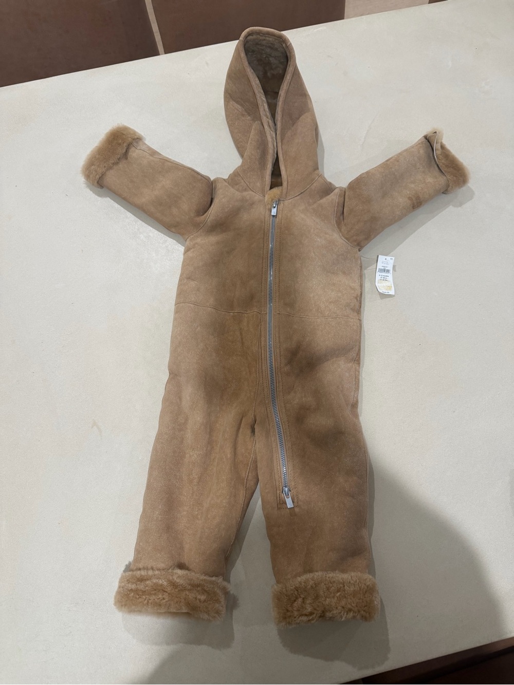 Shearling Lamb Hooded One-Piece